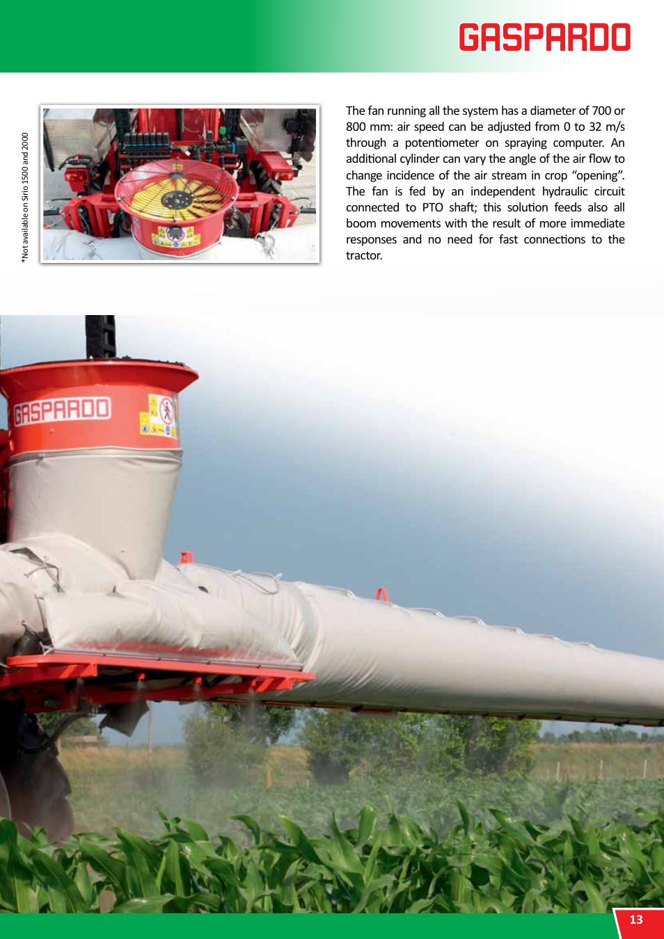 Trailed sprayers, Vento”, the good wind for your crops | Maschio Gaspardo POMPEO S User Manual | Page 13 / 28