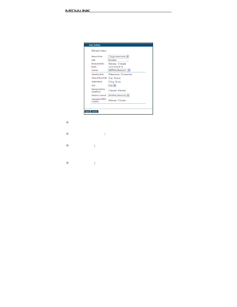 Chapter 6 wlan (wireless) settings, 1 basic settings | Mediabridge MWN-WAPR150N User Guide User Manual | Page 74 / 116