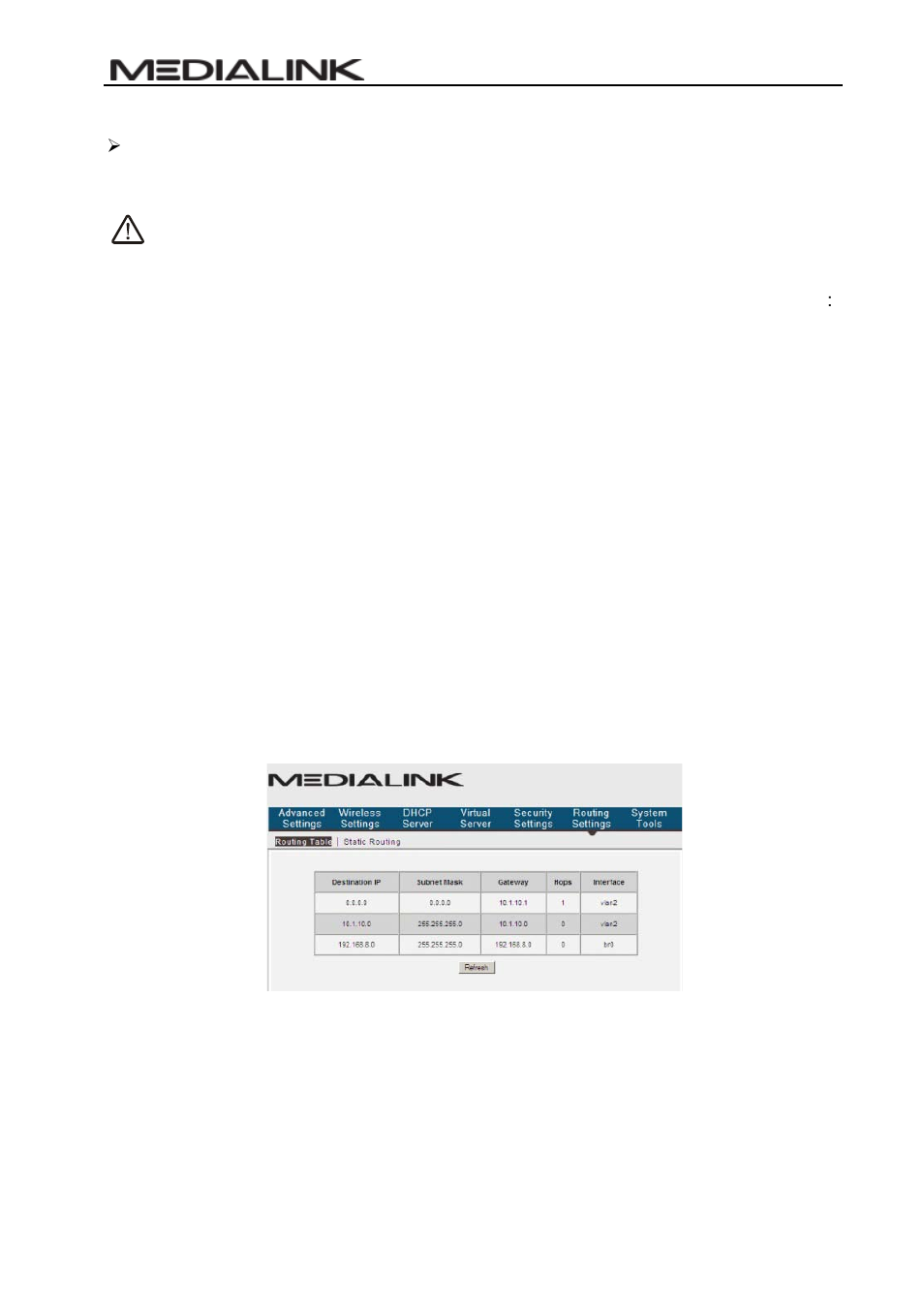Chapter 9 routing settings, 1 routing table, 2 static routing | Outing, Able, Tatic | Mediabridge MWN-WAPR150Nv2 User Guide User Manual | Page 48 / 62