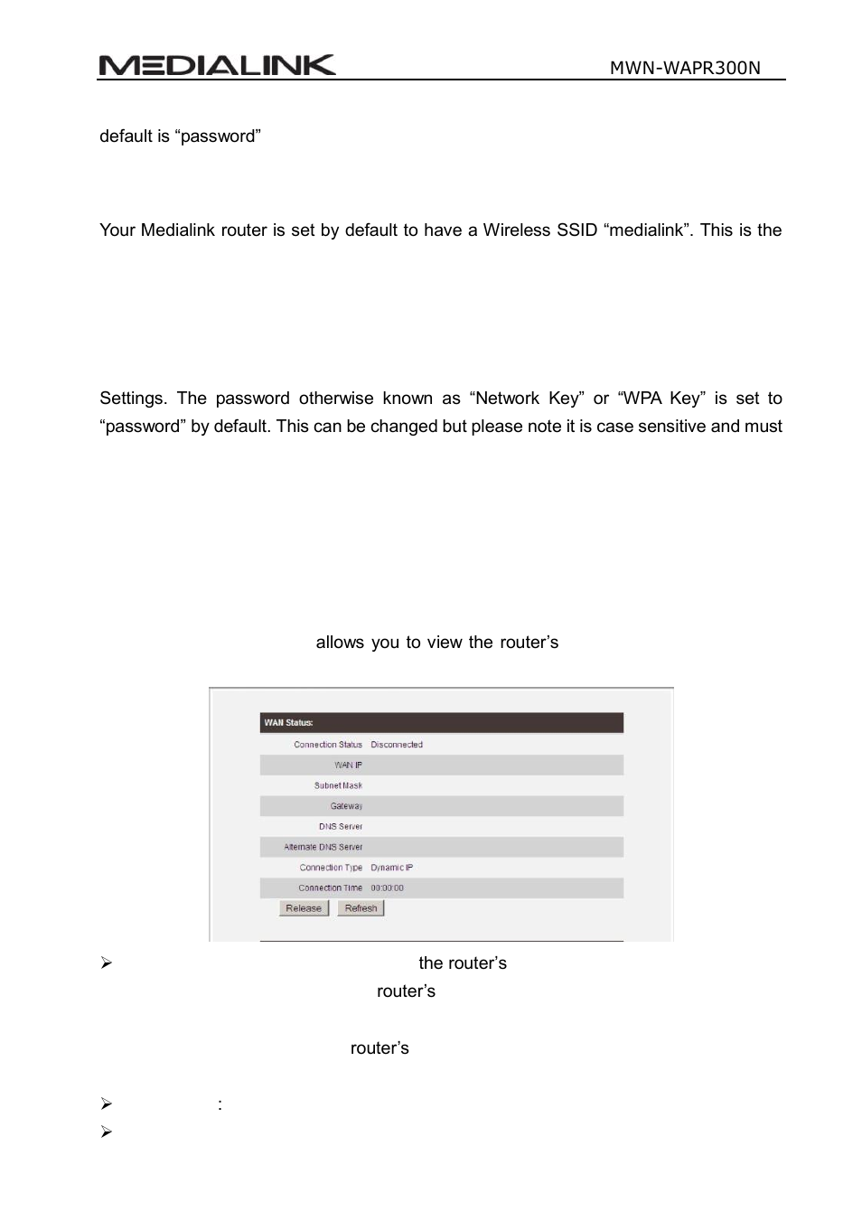 Efault, Ireless, Ettings | Chapter 4 advanced settings, Ystem, Tatus | Mediabridge MWN-WAPR300N User Guide User Manual | Page 19 / 70