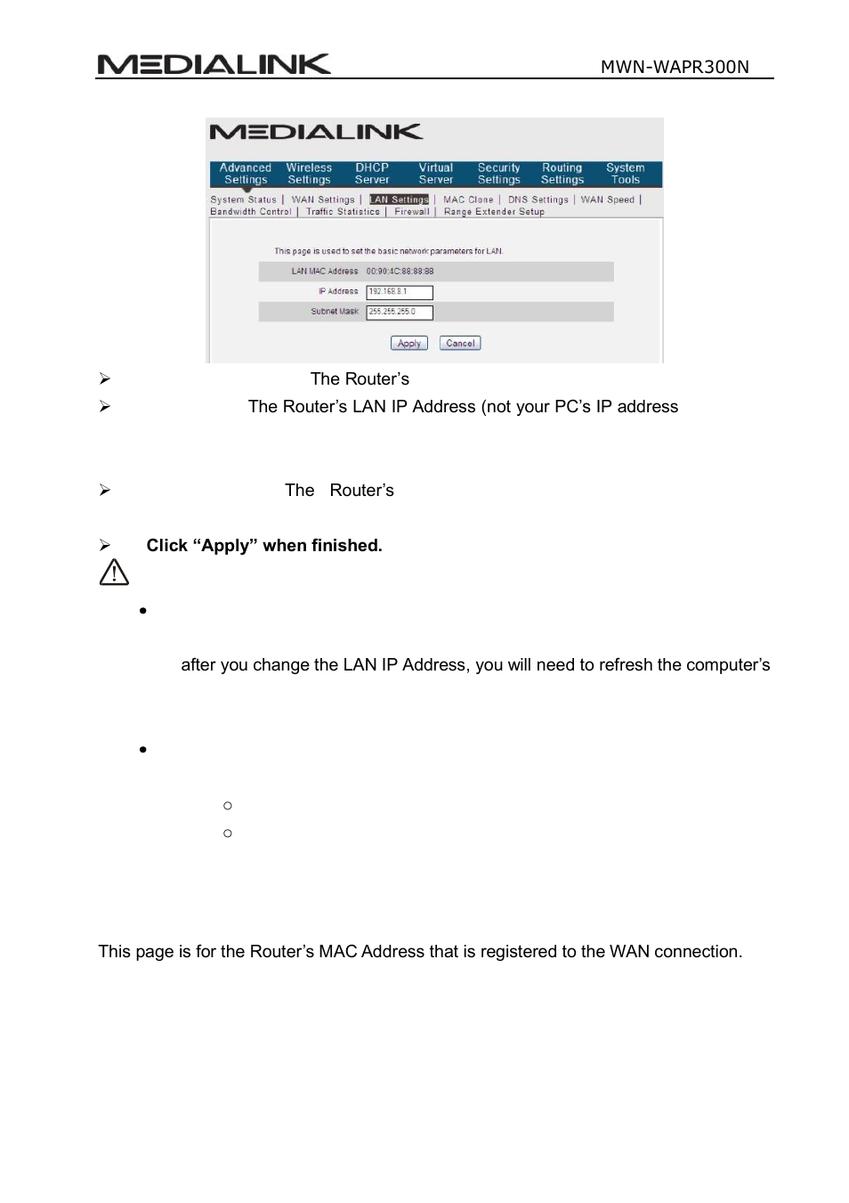 Lone | Mediabridge MWN-WAPR300N User Guide User Manual | Page 25 / 70