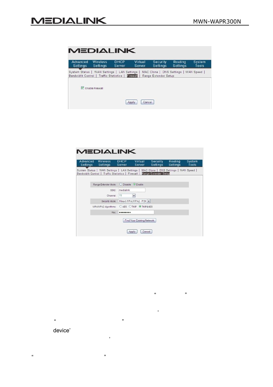 Ange, Xtender, Etup | Mediabridge MWN-WAPR300N User Guide User Manual | Page 32 / 70