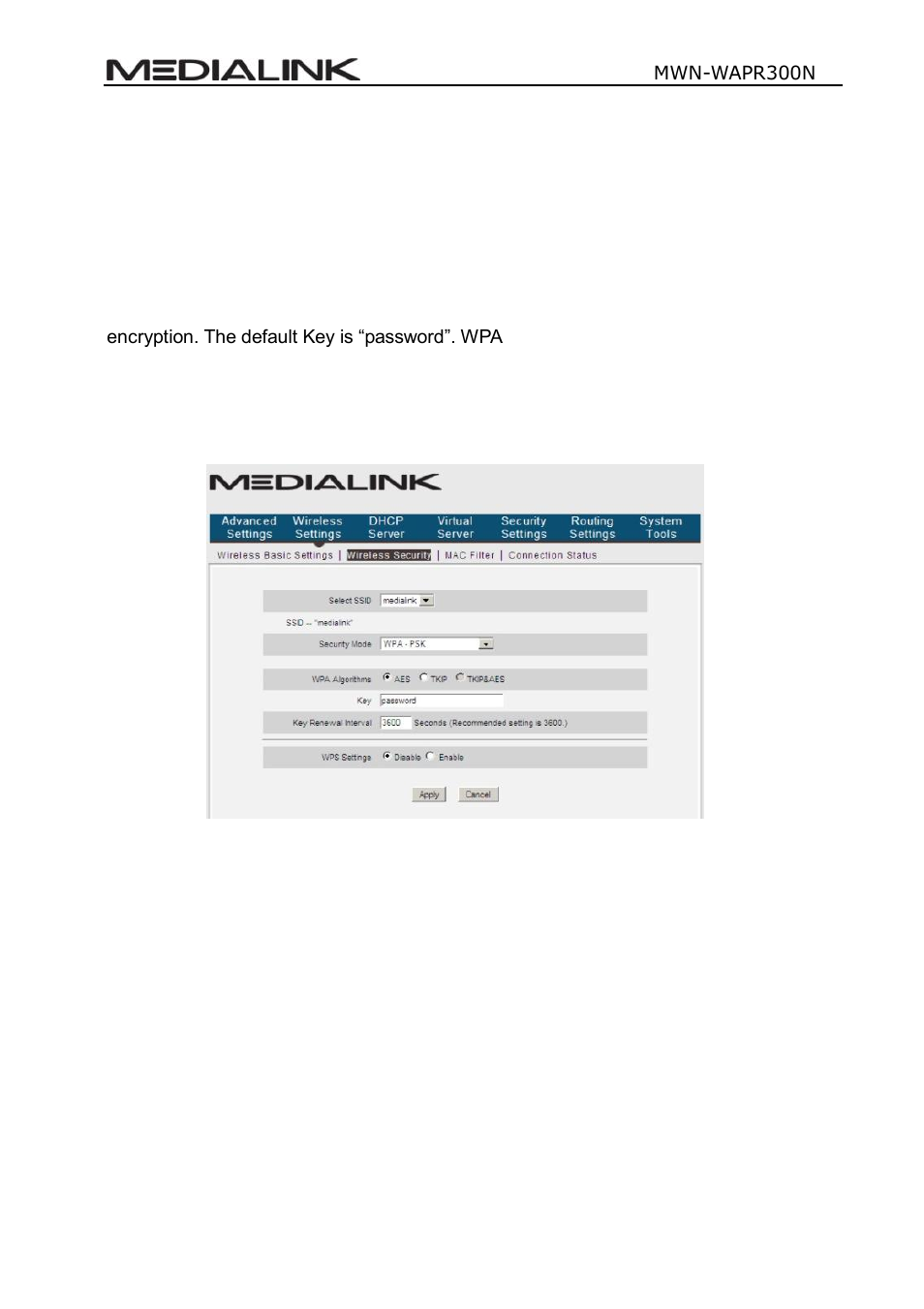 Ireless, Ecurity, Ettings | Ecommended | Mediabridge MWN-WAPR300N User Guide User Manual | Page 40 / 70