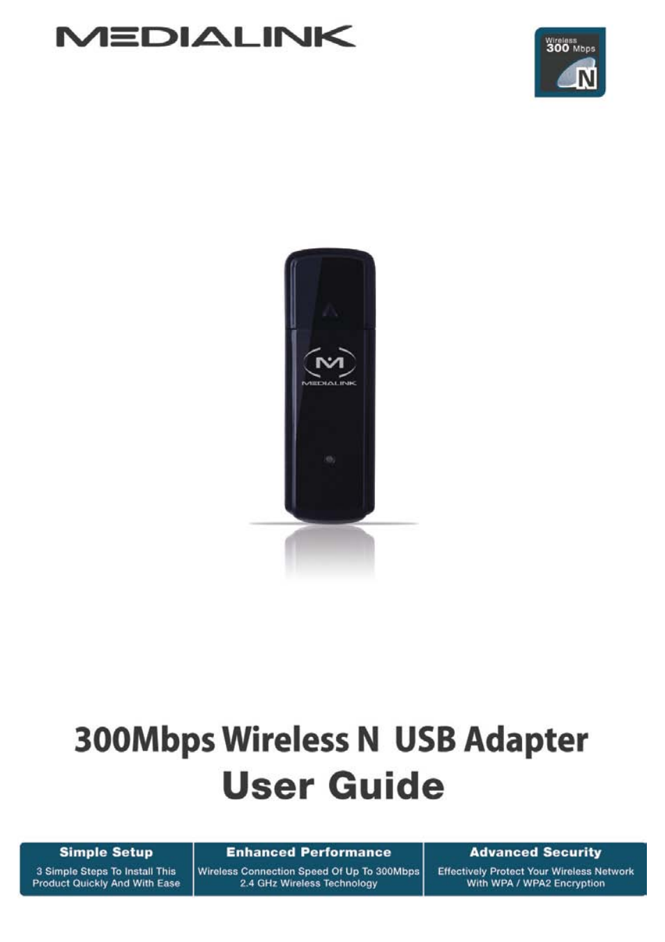 Mediabridge MWN-USB300N User Guide User Manual | 24 pages