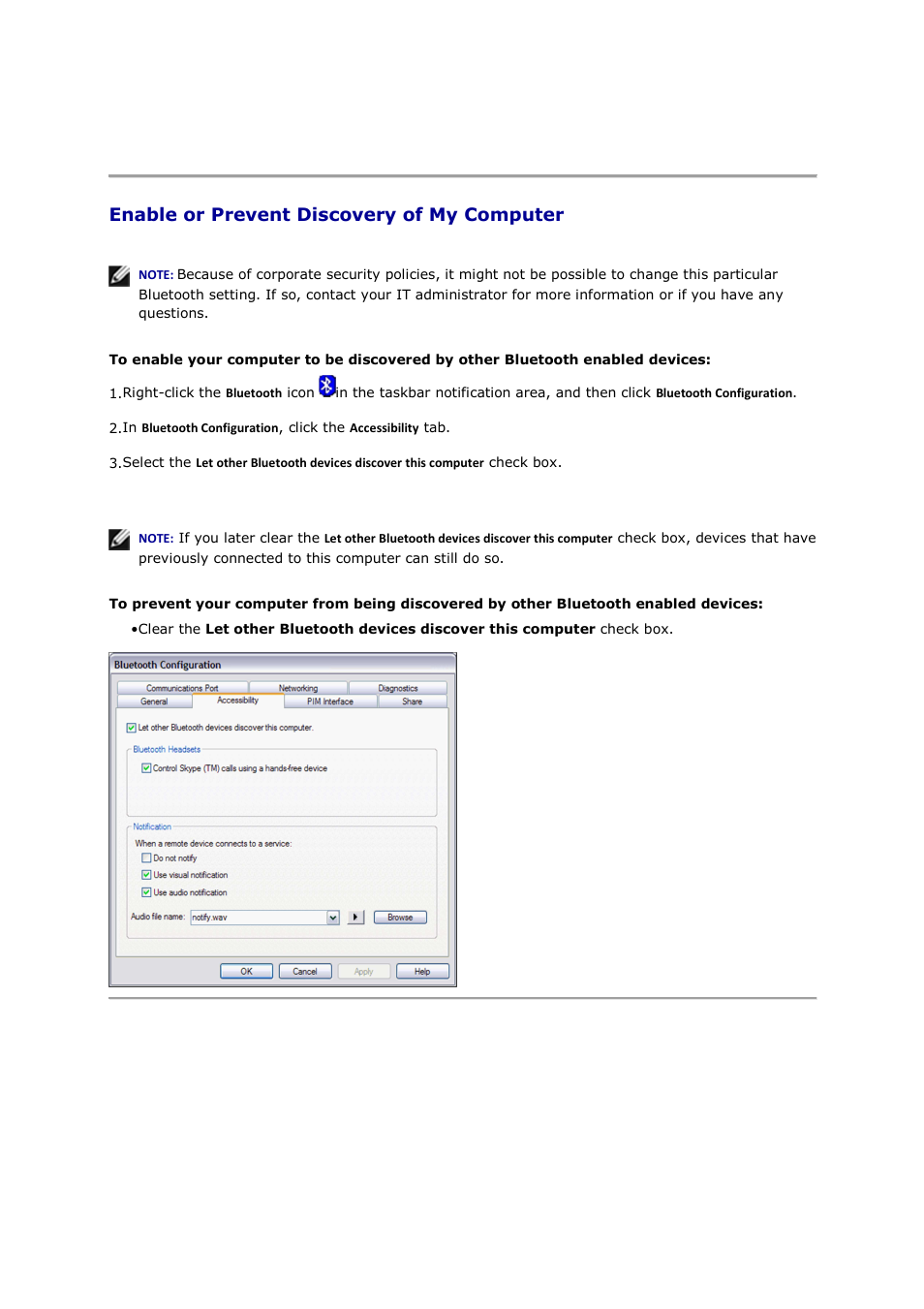 Enable or prevent discovery of my computer | Mediabridge MUA-BA3 Windows XP User Manual | Page 15 / 40