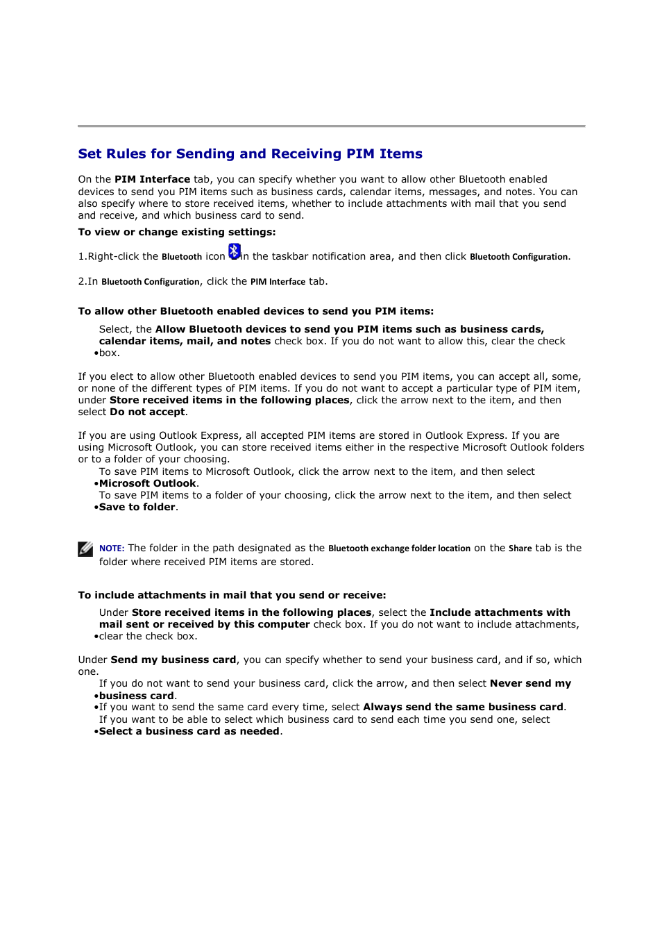 Set rules for sending and receiving pim items | Mediabridge MUA-BA3 Windows XP User Manual | Page 18 / 40