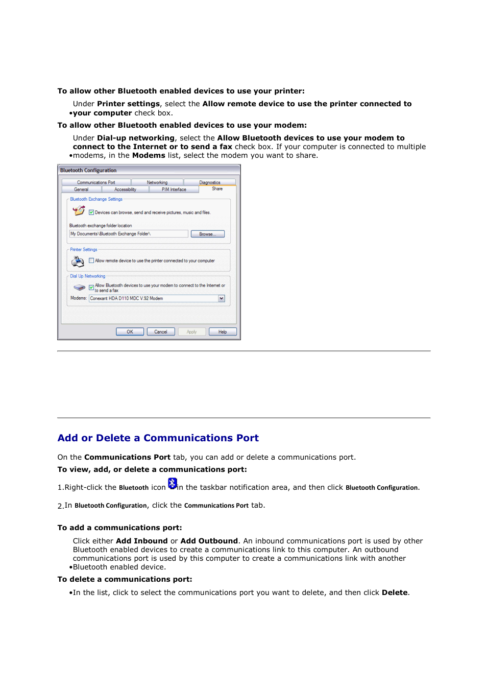 Add or delete a communications port | Mediabridge MUA-BA3 Windows XP User Manual | Page 20 / 40