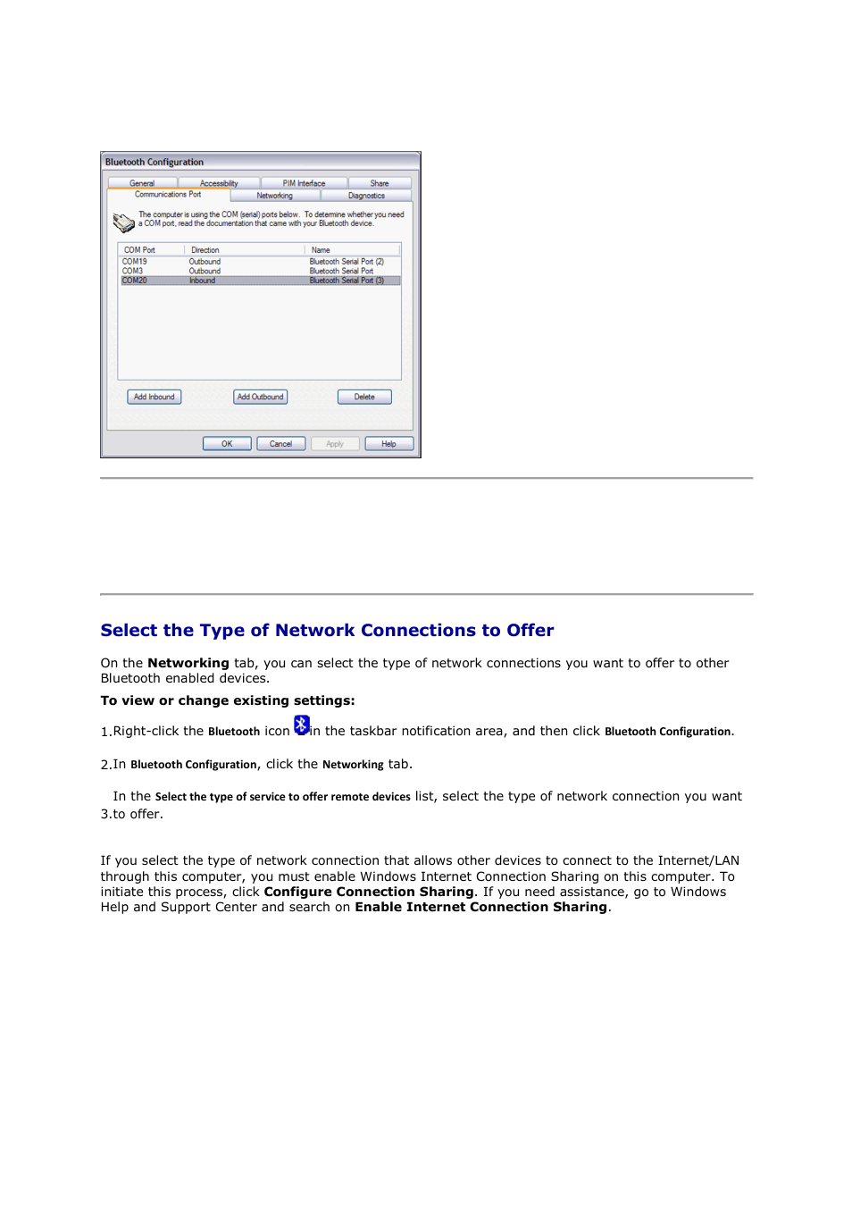 Select the type of network connections to offer | Mediabridge MUA-BA3 Windows XP User Manual | Page 21 / 40