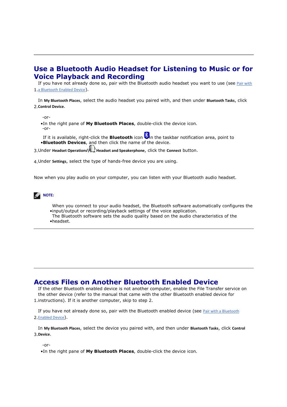 Access files on another bluetooth enabled device | Mediabridge MUA-BA3 Windows XP User Manual | Page 29 / 40