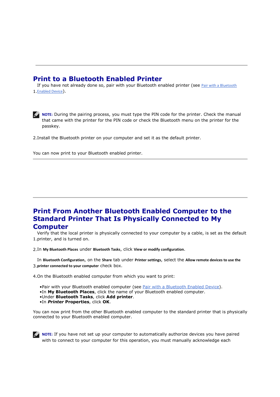 Print to a bluetooth enabled printer | Mediabridge MUA-BA3 Windows XP User Manual | Page 39 / 40