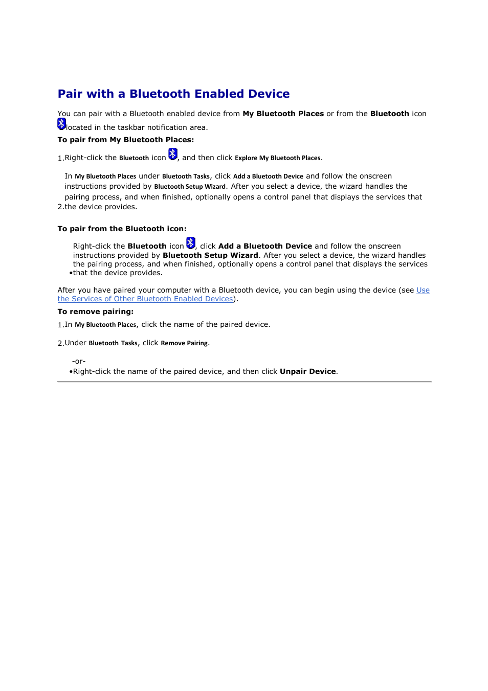 Pair with a bluetooth enabled device | Mediabridge MUA-BA3 Windows XP User Manual | Page 9 / 40