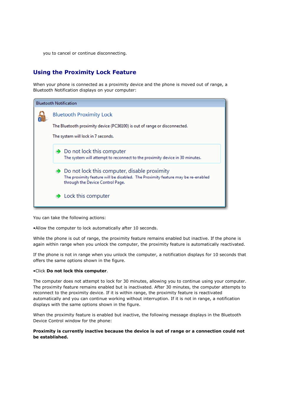 Using the proximity lock feature | Mediabridge MUA-BA3 Windows Vista / 7 User Manual | Page 43 / 61