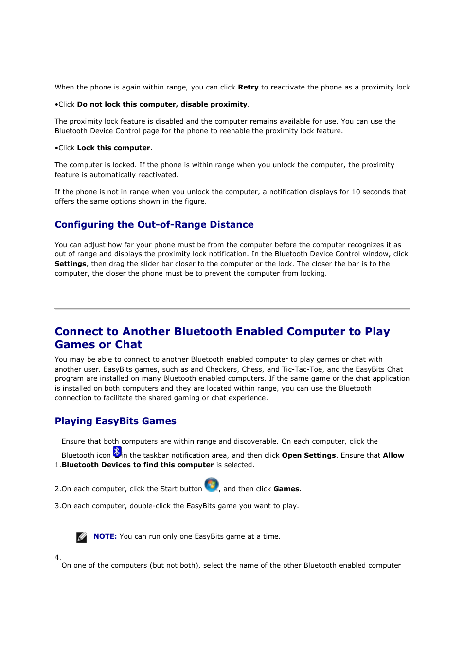 Configuring the out-of-range distance, Playing easybits games | Mediabridge MUA-BA3 Windows Vista / 7 User Manual | Page 44 / 61