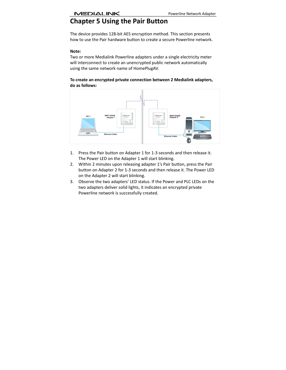 Chapter 5 using the pair button | Mediabridge MHP-EA200X2 User Guide User Manual | Page 31 / 38