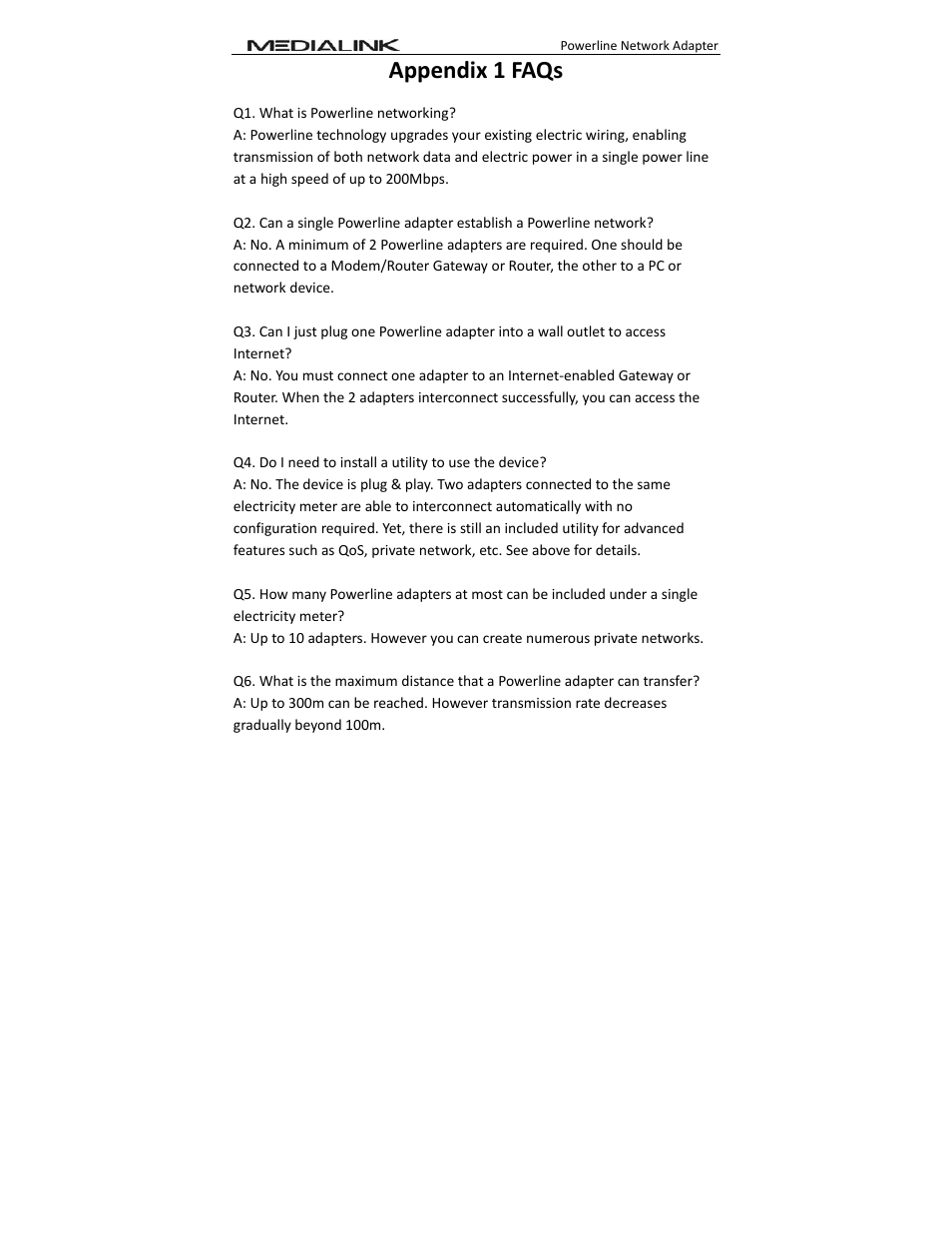 Appendix 1 faqs | Mediabridge MHP-EA200X2 User Guide User Manual | Page 34 / 38