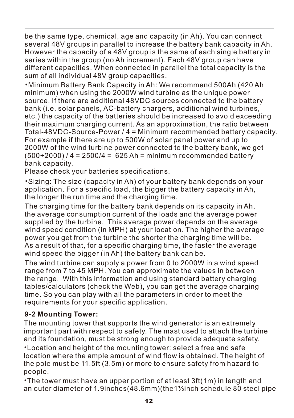 页 14 | Nature Power 2000W-48V Marine Grade Wind Turbine (70701) User Manual | Page 14 / 20