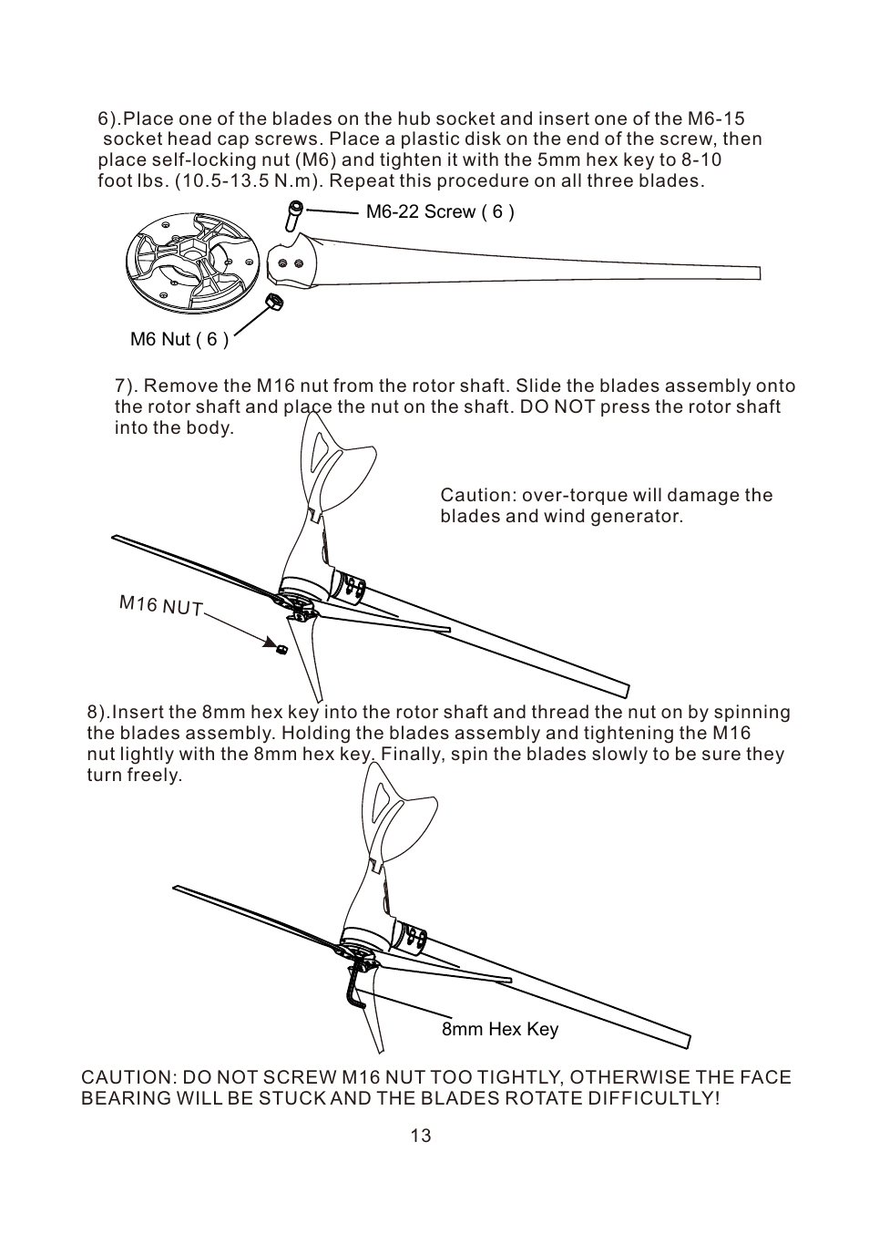 页 13 | Nature Power Marine Grade 400 Watt Wind Turbine (70500) User Manual | Page 13 / 16