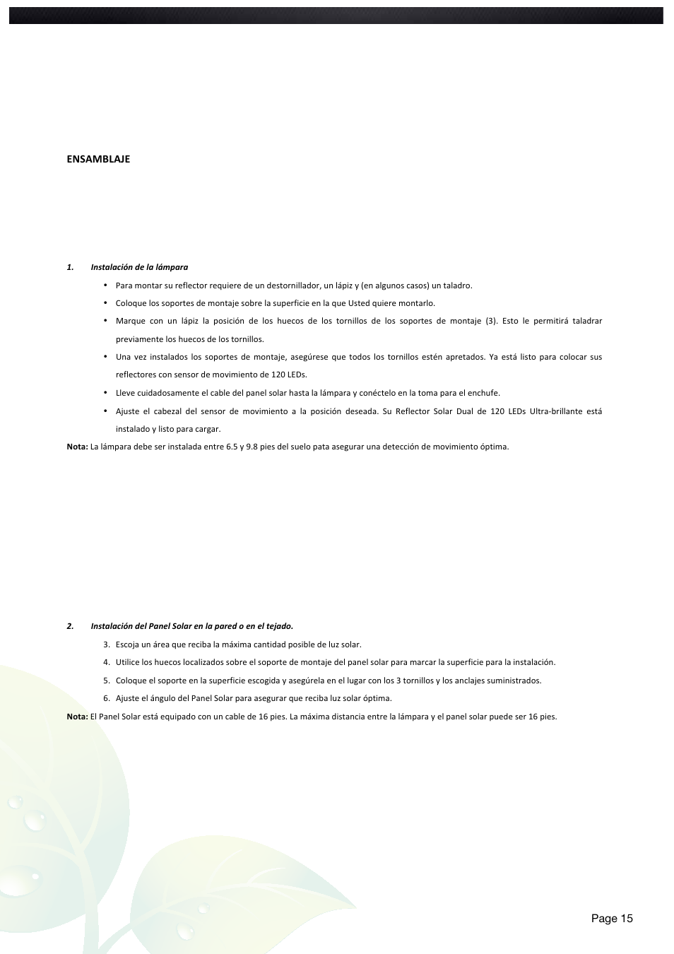 Nature Power Solar Motion Light 500 Single (22260) User Manual | Page 15 / 20