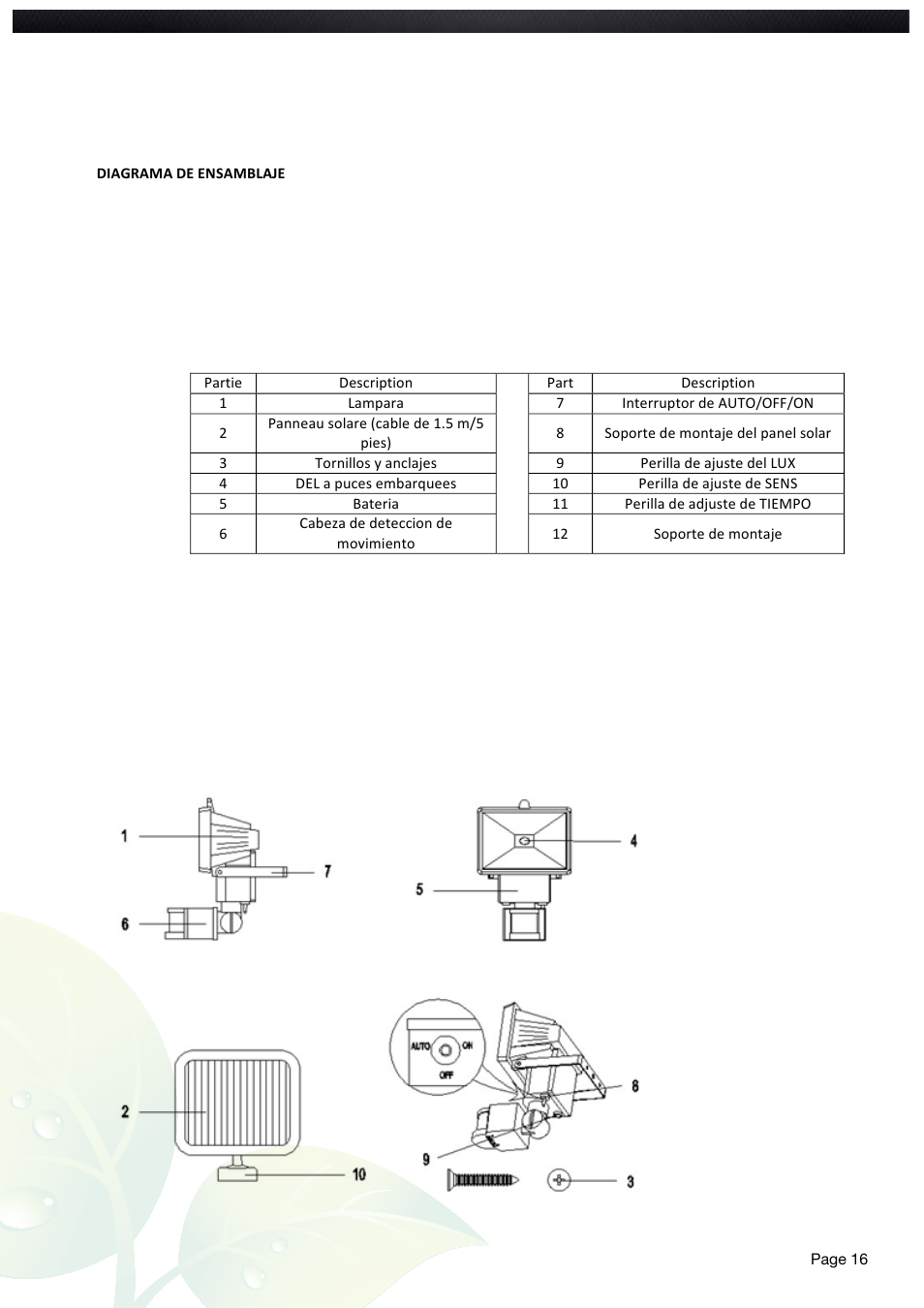 Nature Power Solar Motion Light 500 Single (22260) User Manual | Page 16 / 20