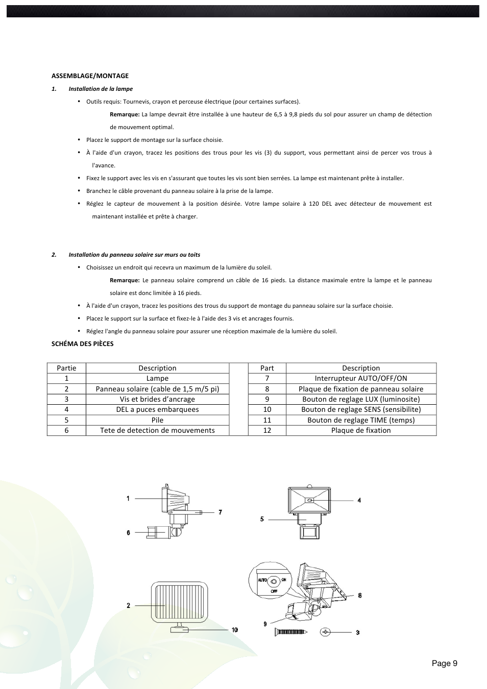 Nature Power Solar Motion Light 500 Single (22260) User Manual | Page 9 / 20