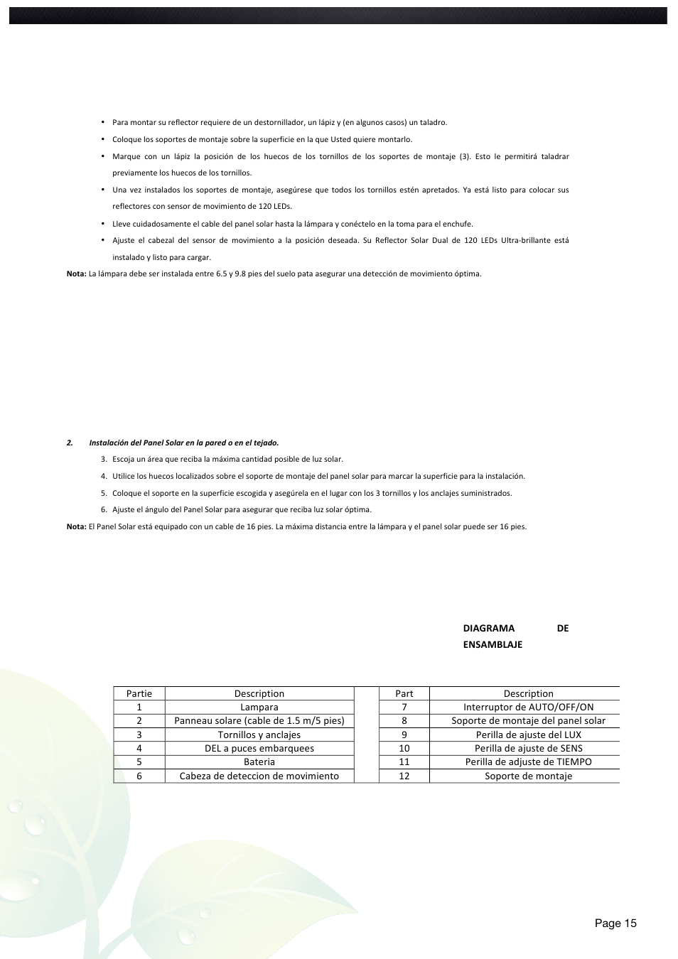 Nature Power Solar Motion Light 600 Dual (22060) User Manual | Page 15 / 20