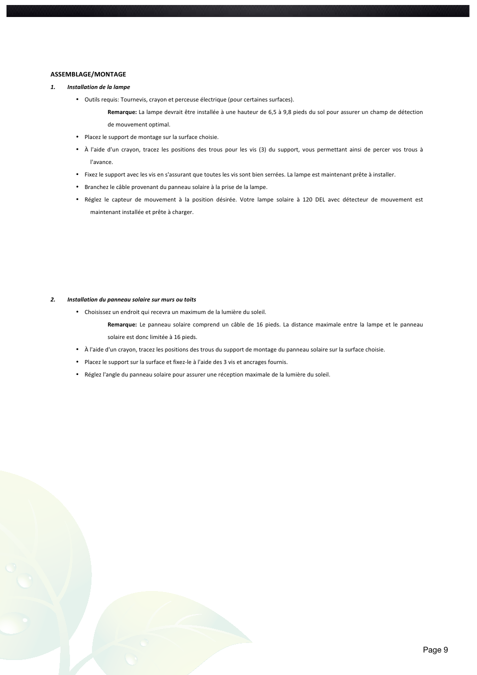 Page 9 | Nature Power Solar Motion Light 600 Dual (22060) User Manual | Page 9 / 20