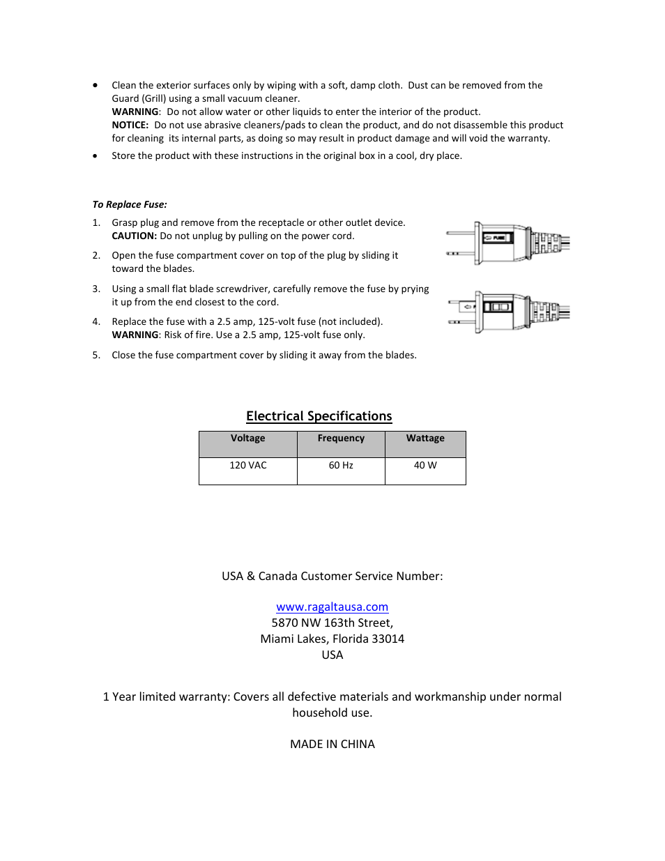 Ragalta RDF-1220 User Manual | Page 5 / 11