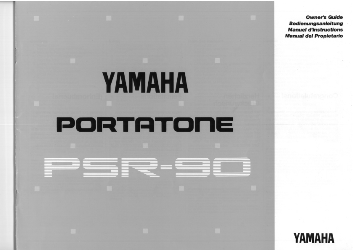 Yamaha PSR-90 User Manual | 51 pages