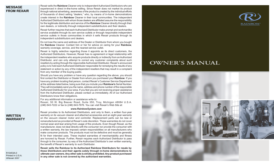 Rainbow e2 (Silver) User Manual | 8 pages