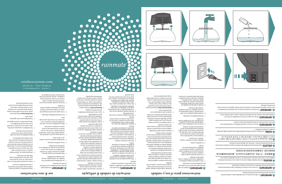 Rainbow RainMate User Manual | 2 pages