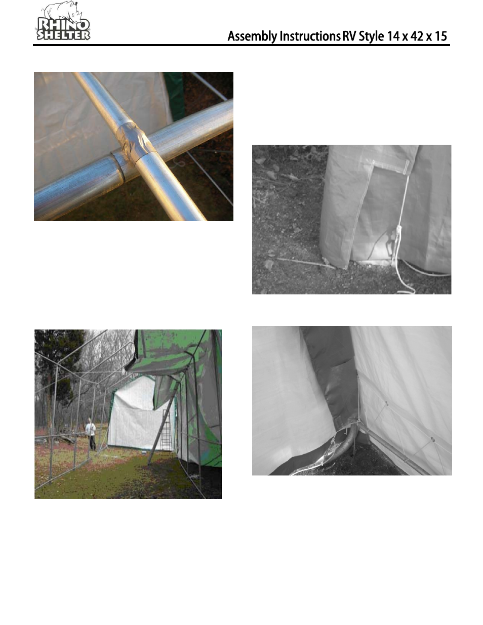 Assembly instructions | Rhino Shelter HOUSE-14W X 42L X 15H User Manual | Page 9 / 11