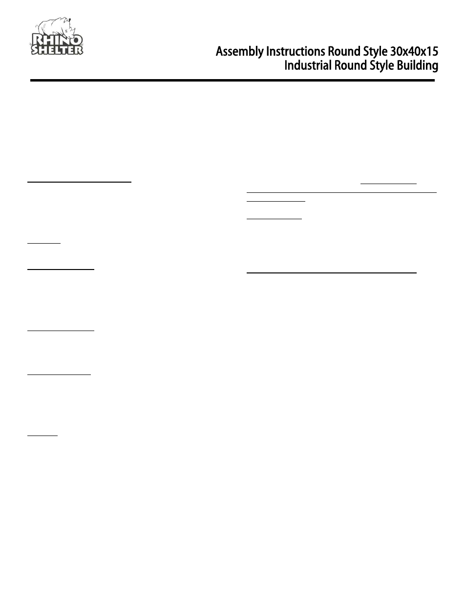 Industrial round style building | Rhino Shelter ROUND-30W X 40L X 15H User Manual | Page 17 / 18