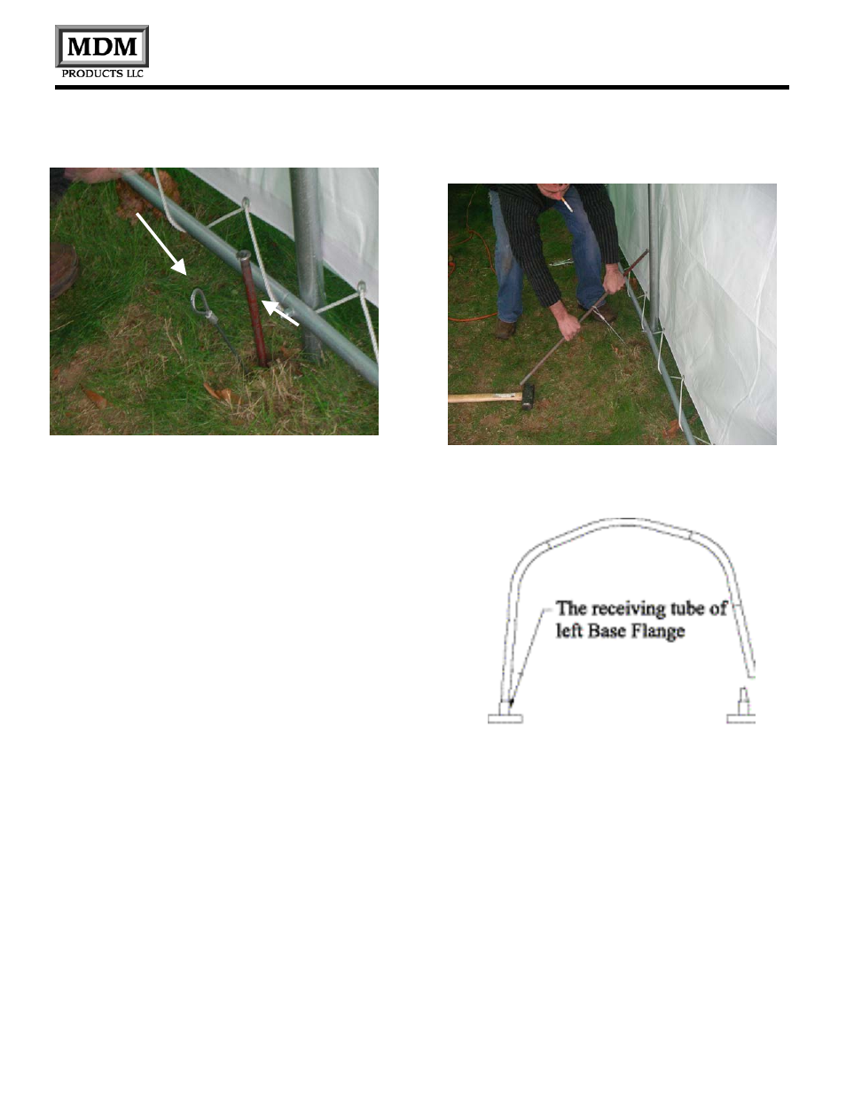 Erecting arches, Anchor loop drive rod | Rhino Shelter ROUND-30W X 40L X 15H User Manual | Page 6 / 18