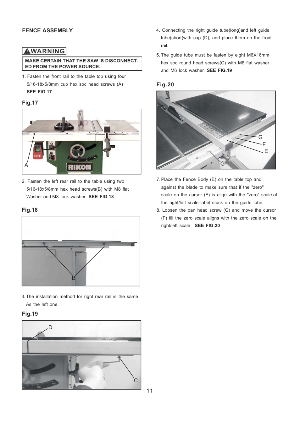 RIKON Power Tools 10-201 User Manual | Page 11 / 40