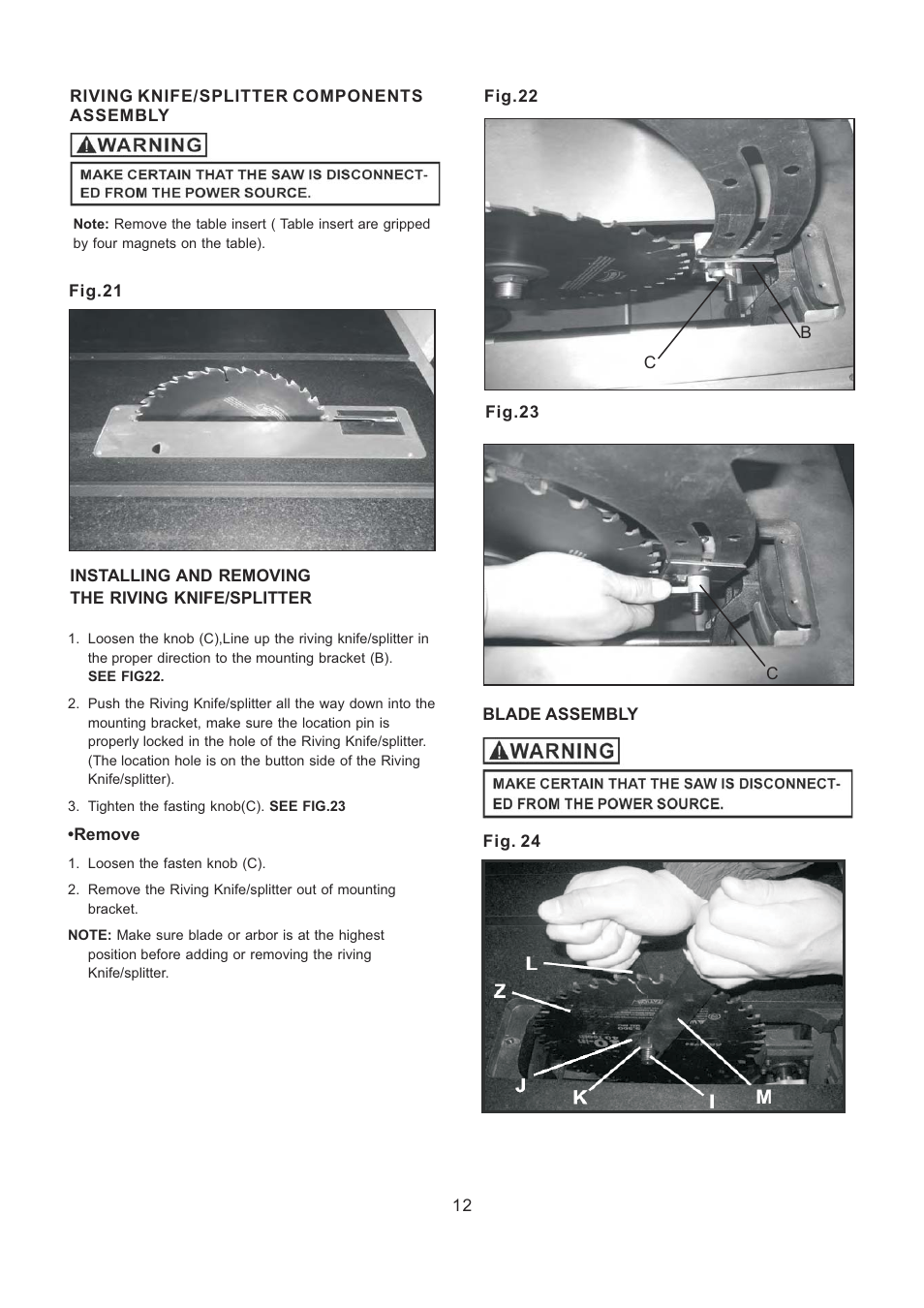 RIKON Power Tools 10-201 User Manual | Page 12 / 40