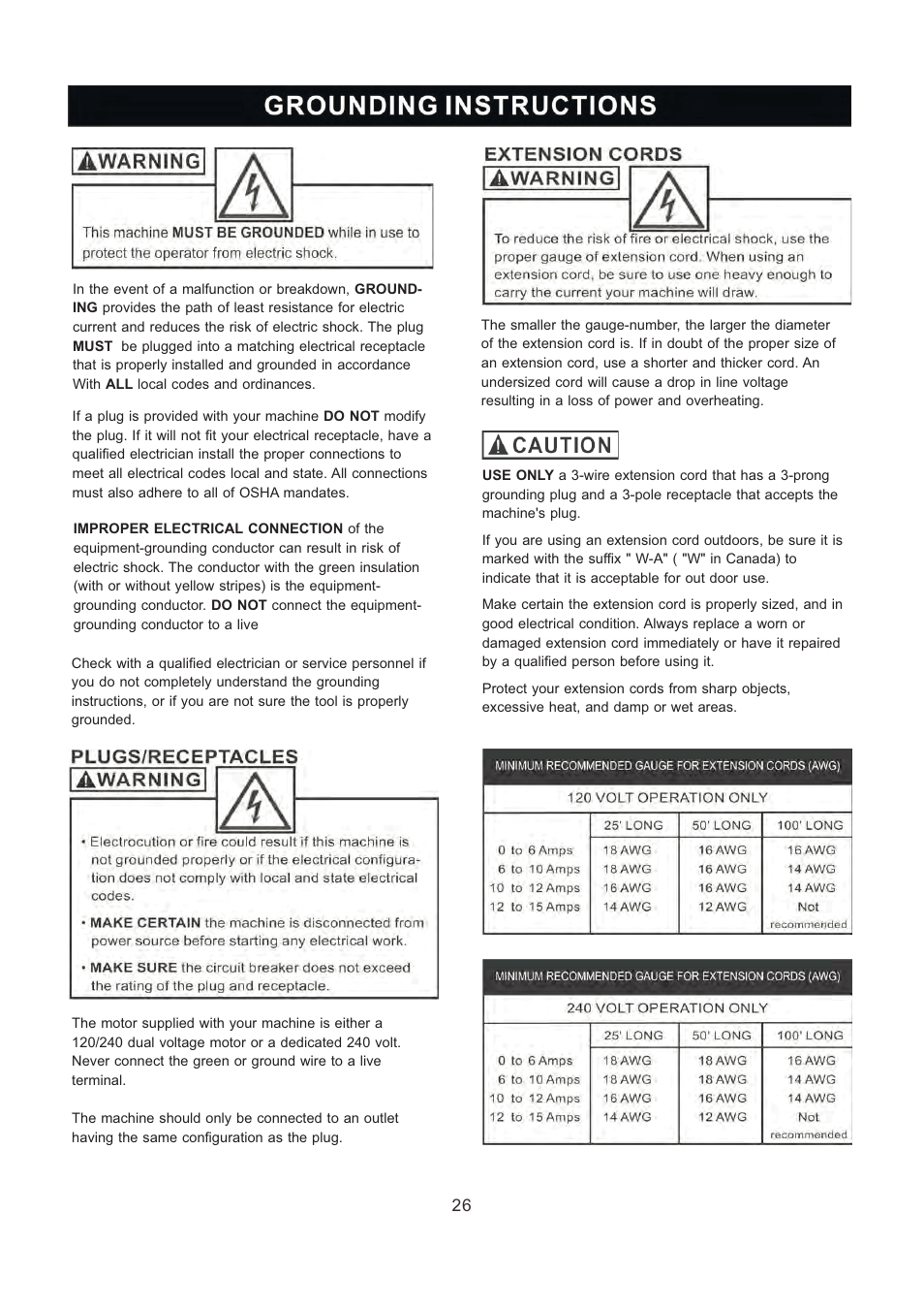 RIKON Power Tools 10-201 User Manual | Page 26 / 40