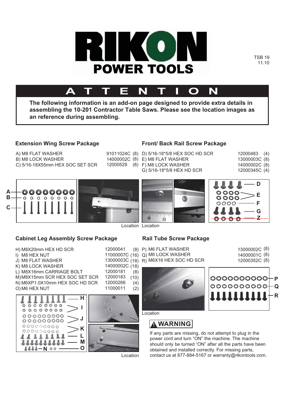 RIKON Power Tools 10-201 User Manual | Page 40 / 40