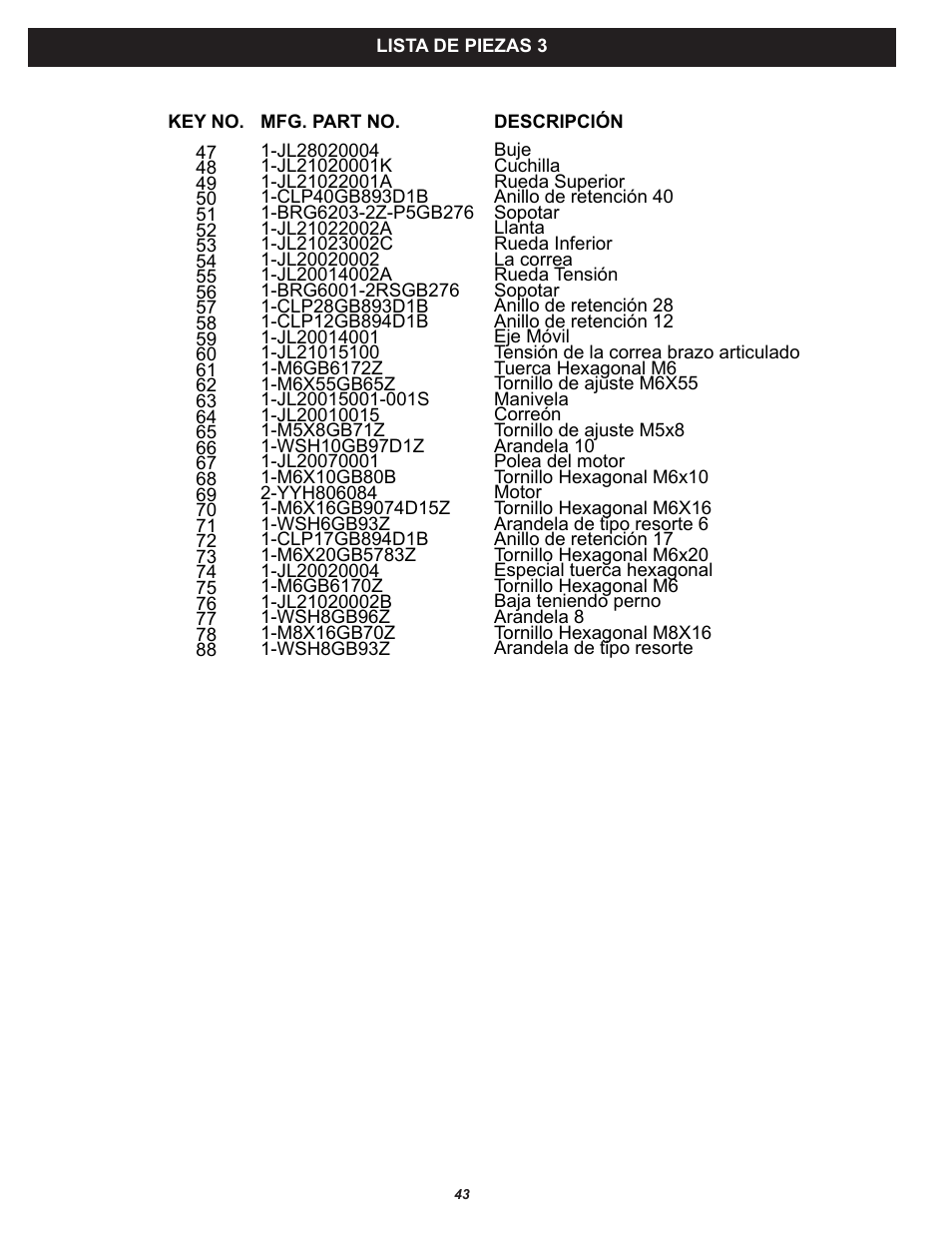 RIKON Power Tools 10-321 User Manual | Page 43 / 52