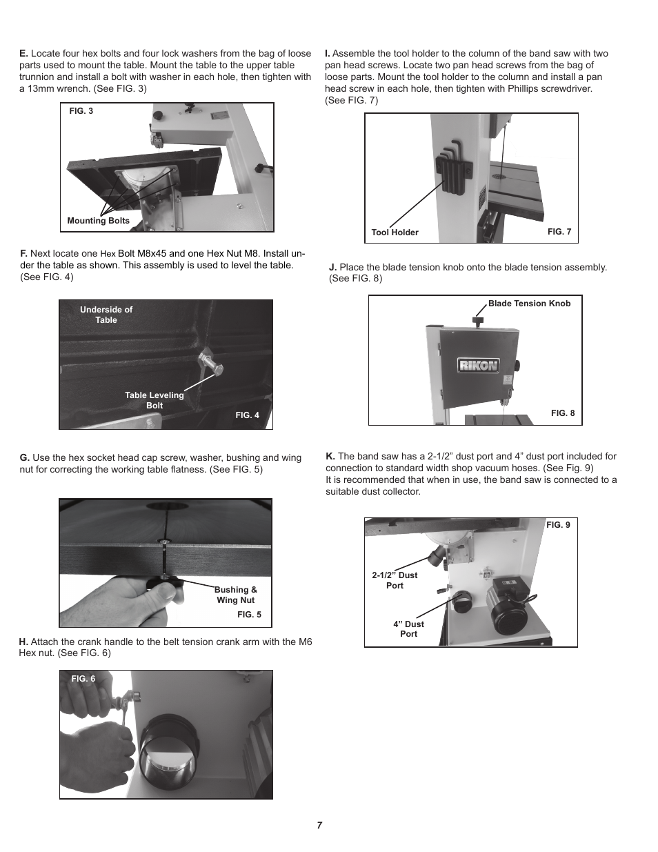 RIKON Power Tools 10-321 User Manual | Page 7 / 52