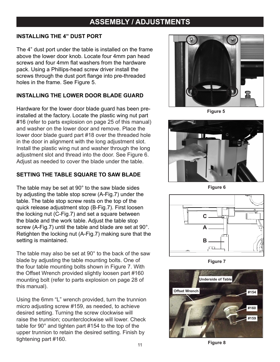 Assembly / adjustments | RIKON Power Tools 10-346 User Manual | Page 11 / 38