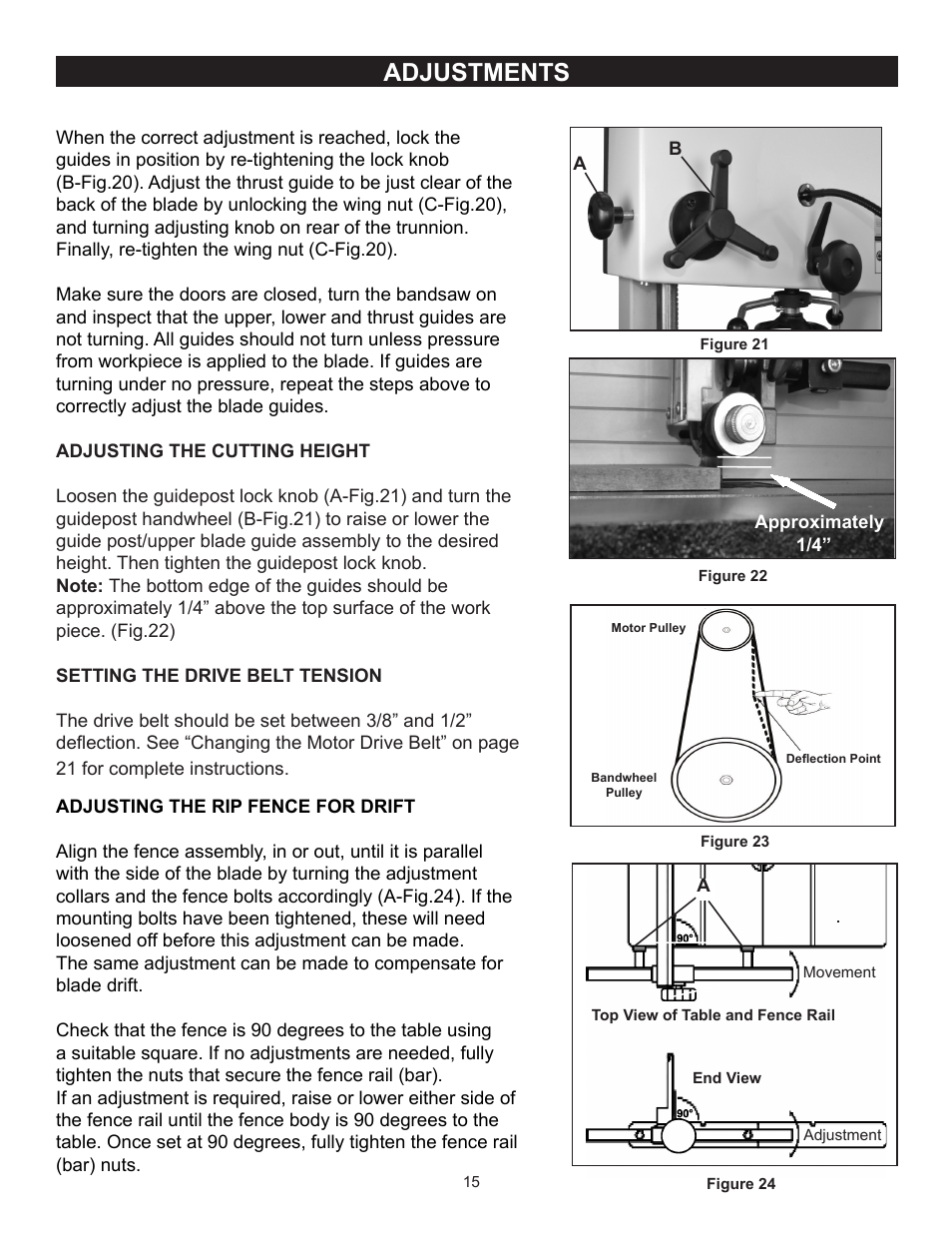 Adjustments | RIKON Power Tools 10-346 User Manual | Page 15 / 38