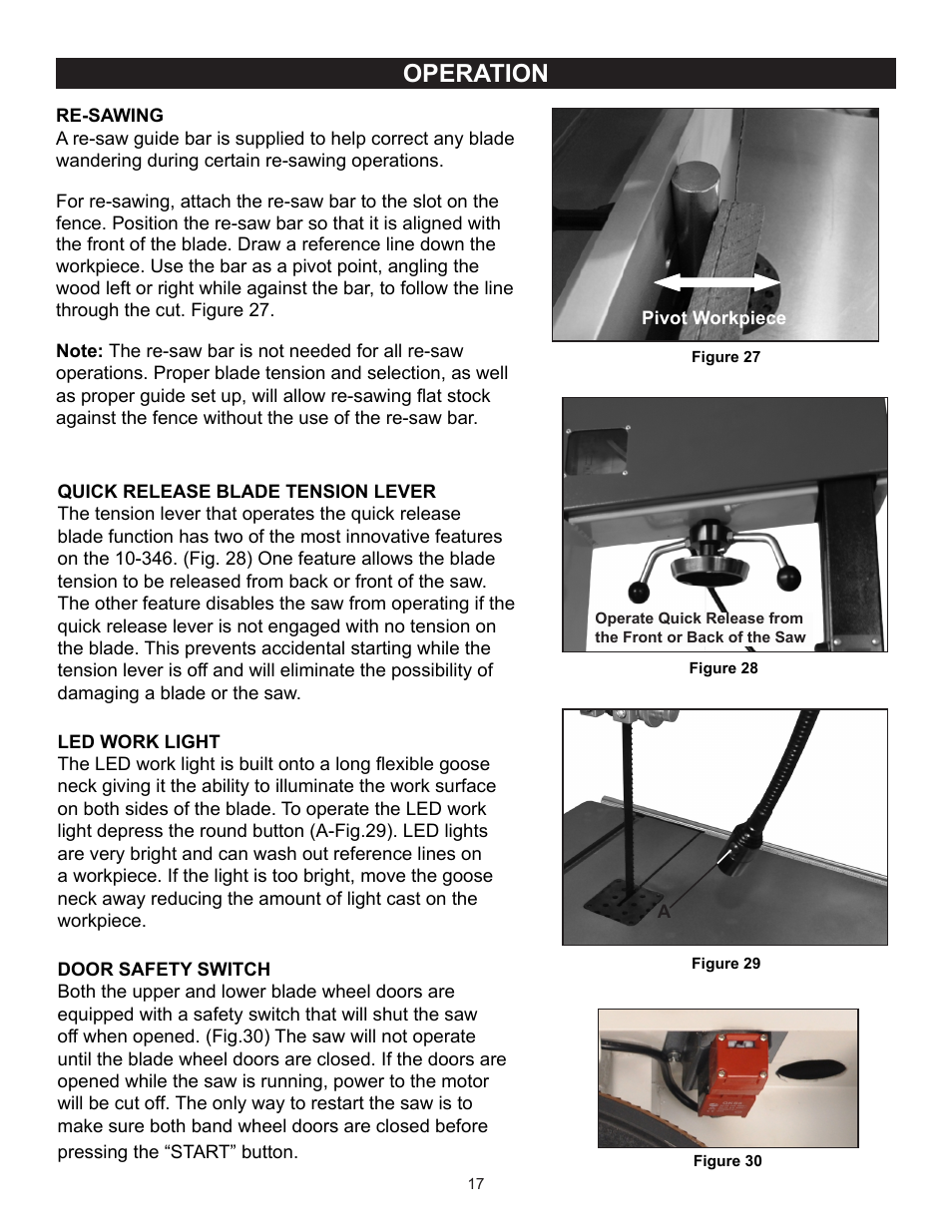 Operation | RIKON Power Tools 10-346 User Manual | Page 17 / 38