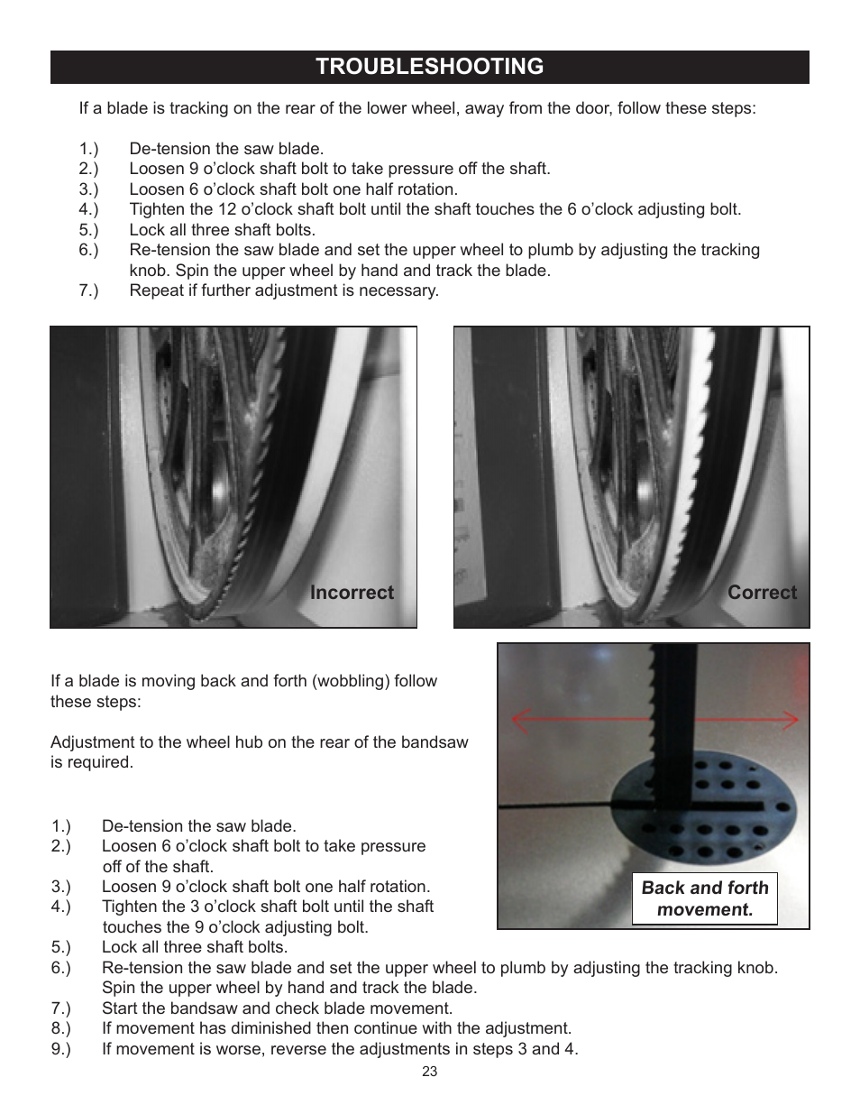 Troubleshooting | RIKON Power Tools 10-346 User Manual | Page 23 / 38