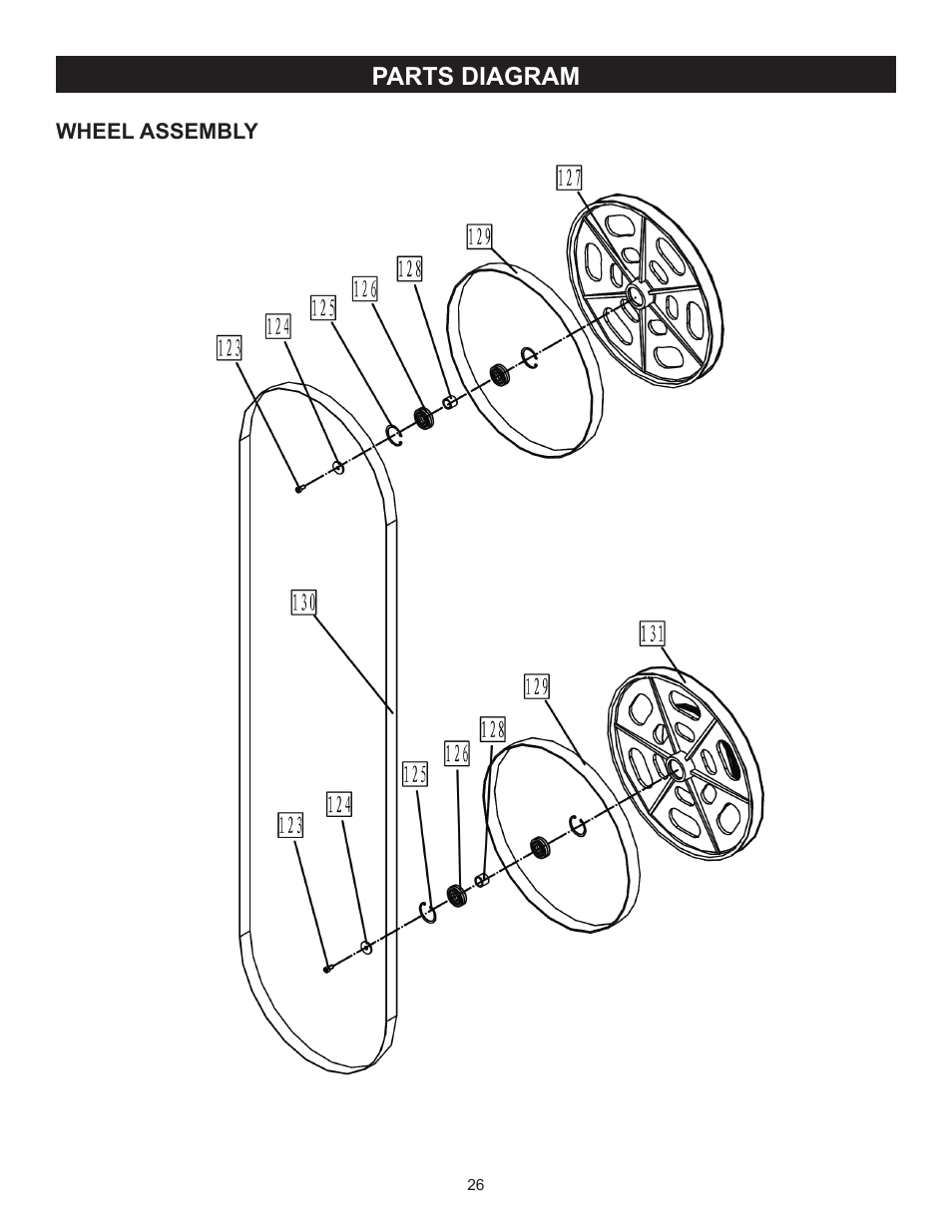 Parts diagram | RIKON Power Tools 10-346 User Manual | Page 26 / 38