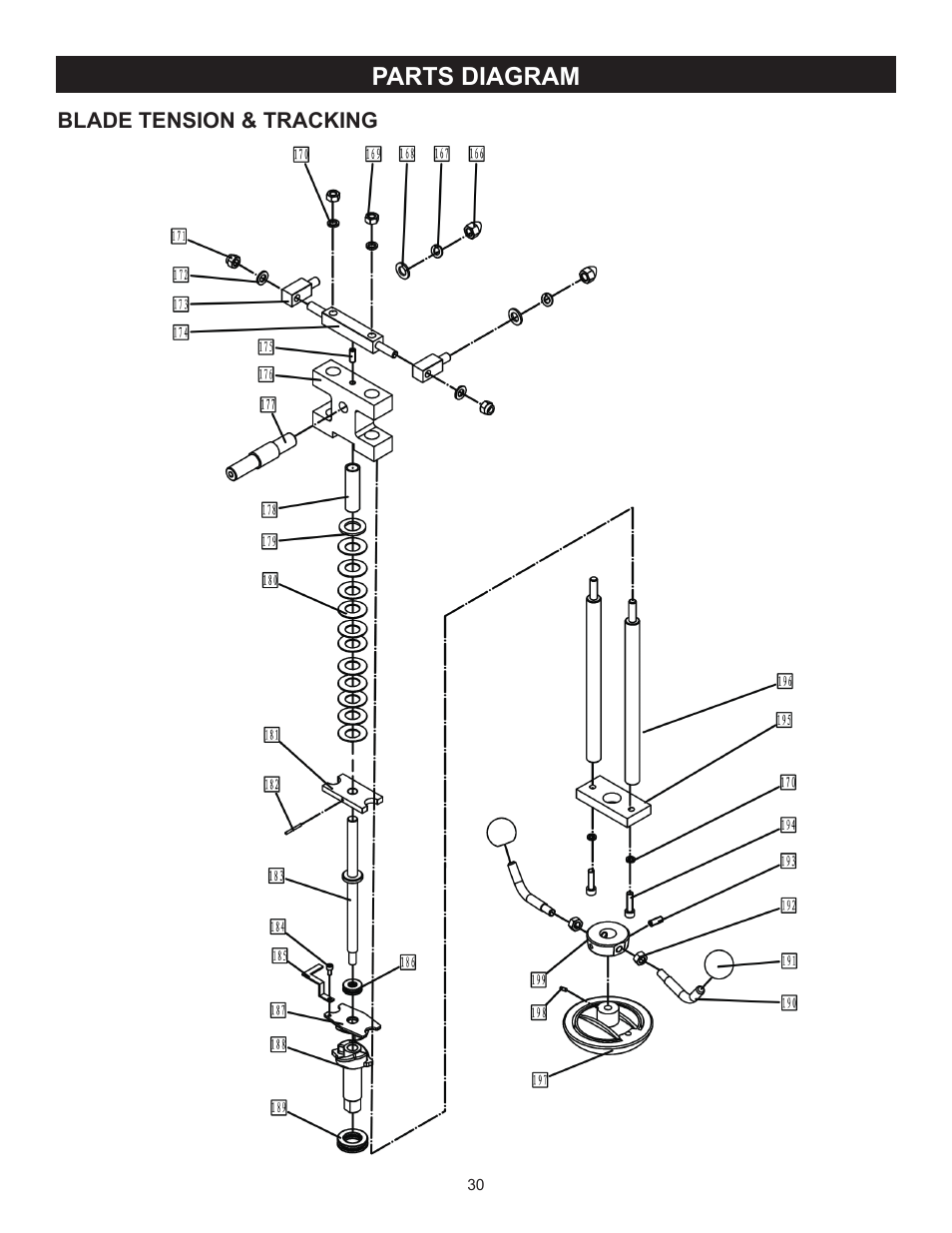 Parts diagram | RIKON Power Tools 10-346 User Manual | Page 30 / 38