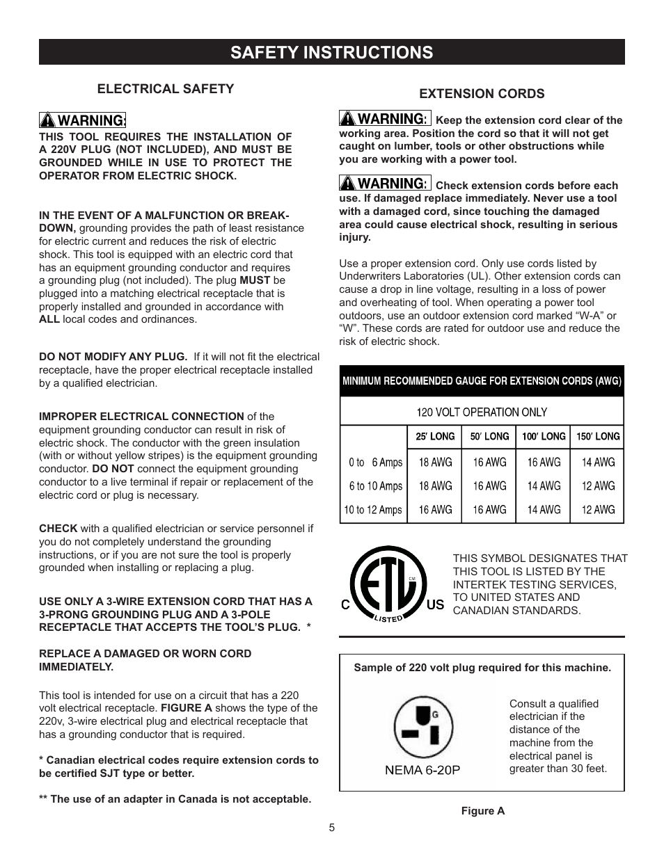 Safety instructions | RIKON Power Tools 10-346 User Manual | Page 5 / 38
