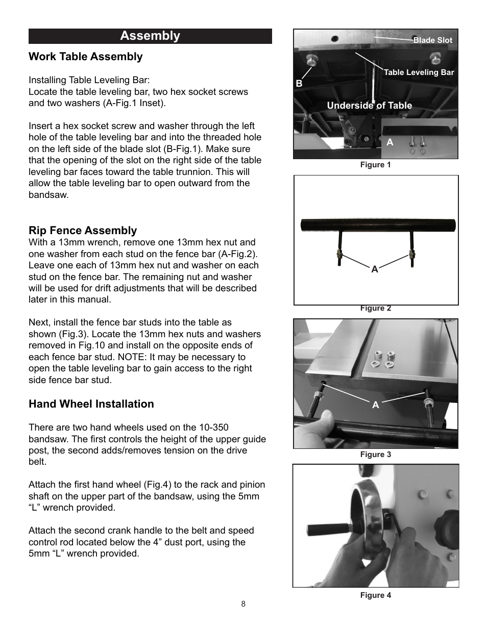 Assembly | RIKON Power Tools 10-350BAL User Manual | Page 8 / 32