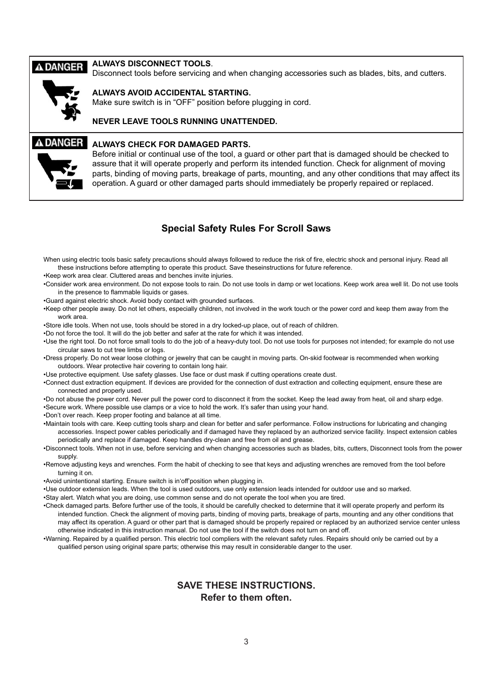 RIKON Power Tools 10-600VS User Manual | Page 3 / 17