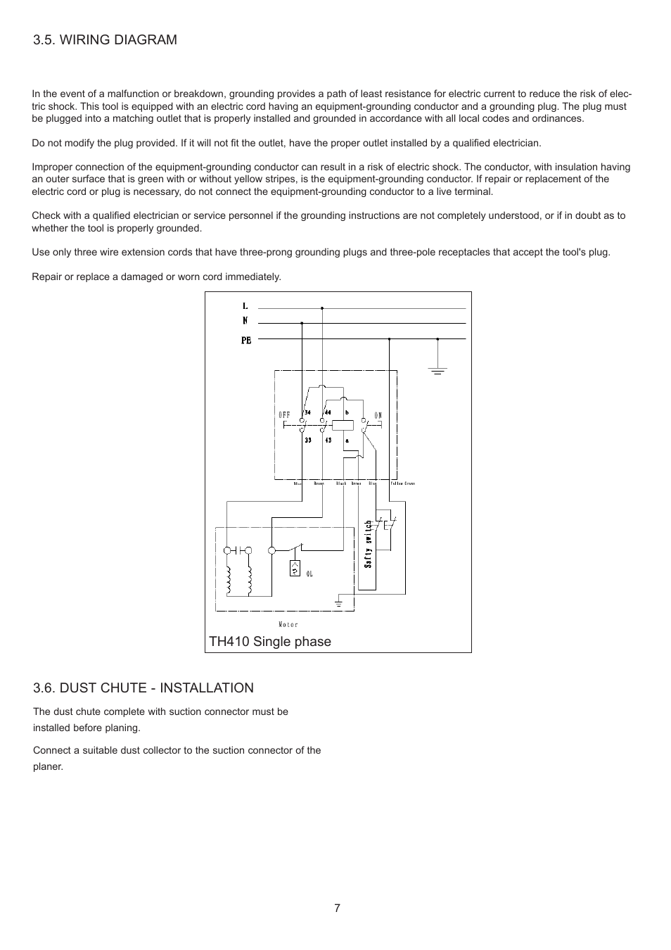 Dust chute - installation | RIKON Power Tools 23-400 User Manual | Page 7 / 22