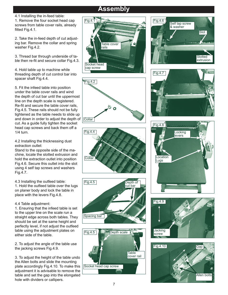 Assembly | RIKON Power Tools 25-010 User Manual | Page 7 / 26